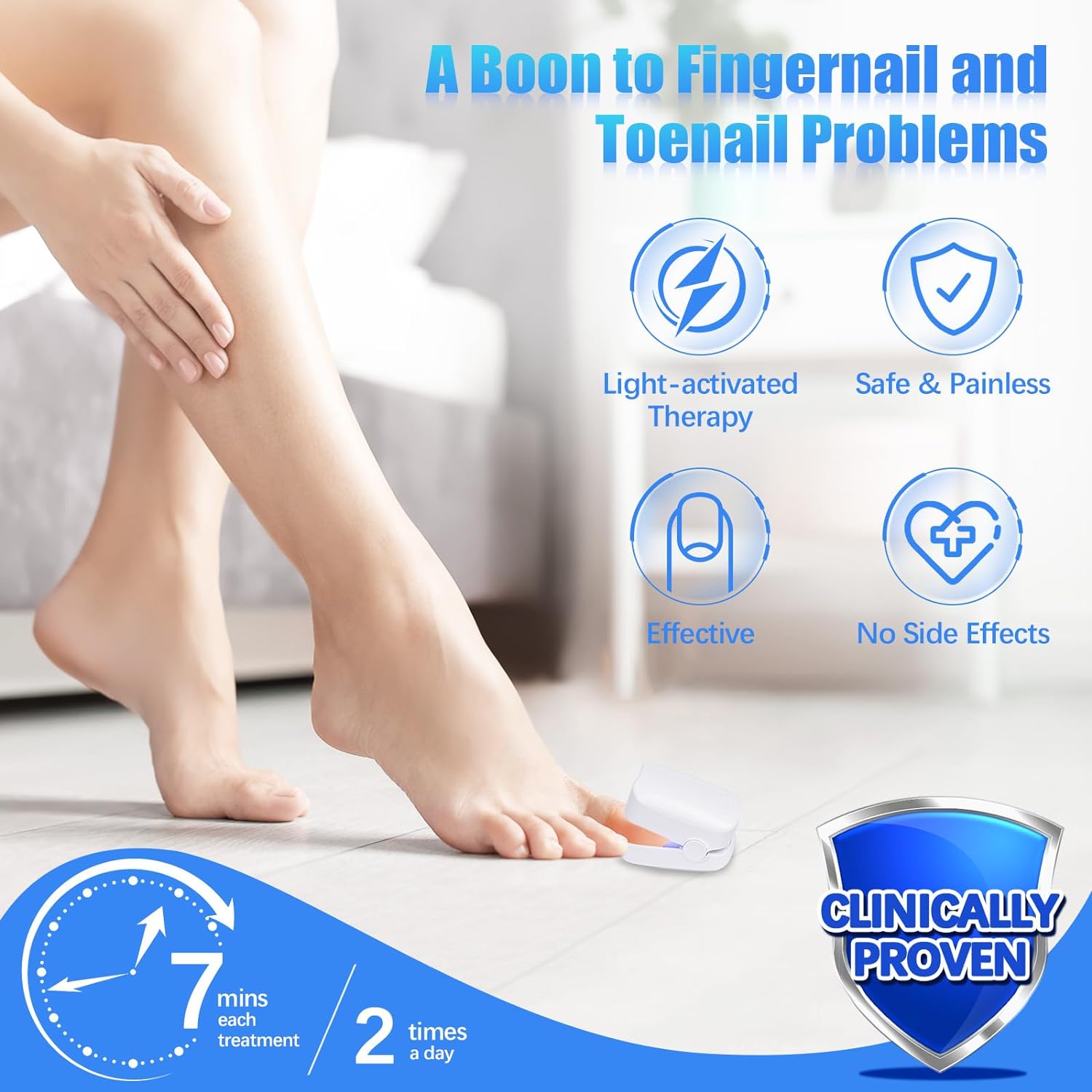 12915 Rechargeable Nail Fungus Treatment for Toenail, Toe Nail Fungal Treatment Nail Fungus Laser Device, Anti-Fungal Nail Treatment for Hand & Feet Infections Remover for Home Use 12915 Rechargeable Nail Fungus Treatment for Toenail, Toe Nail Fungal Treatment Nail Fungus Laser Device, Anti-Fungal Nail Treatment for Hand & Feet Infections Remover for Home Use
